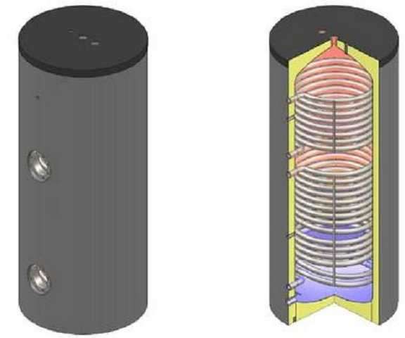Pufferspeicher mit Isolierung frei Haus